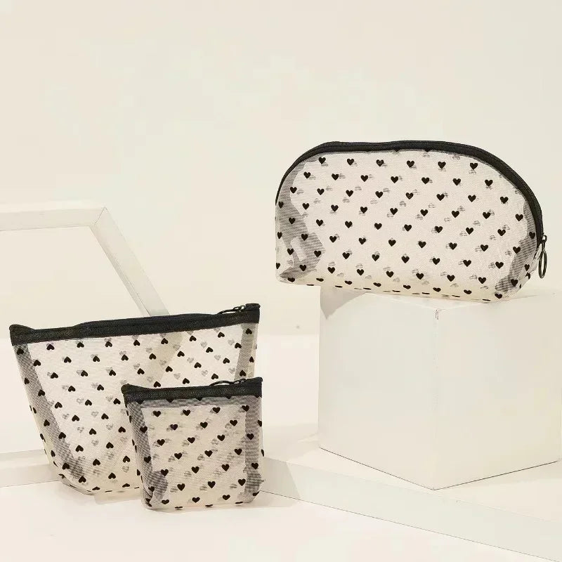 HeartMesh Cosmetic Bag