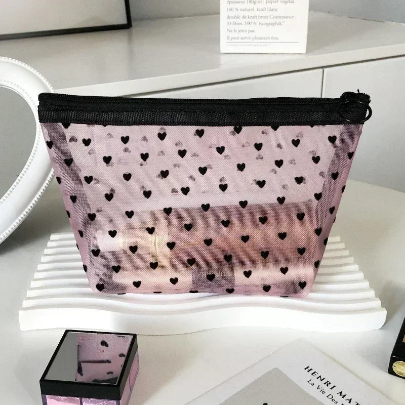 HeartMesh Cosmetic Bag