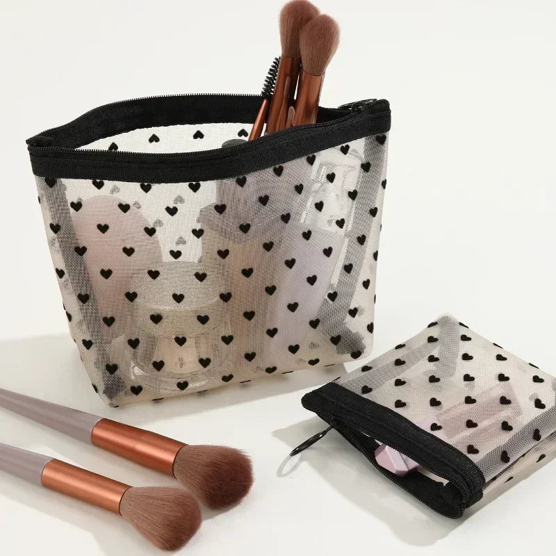 HeartMesh Cosmetic Bag