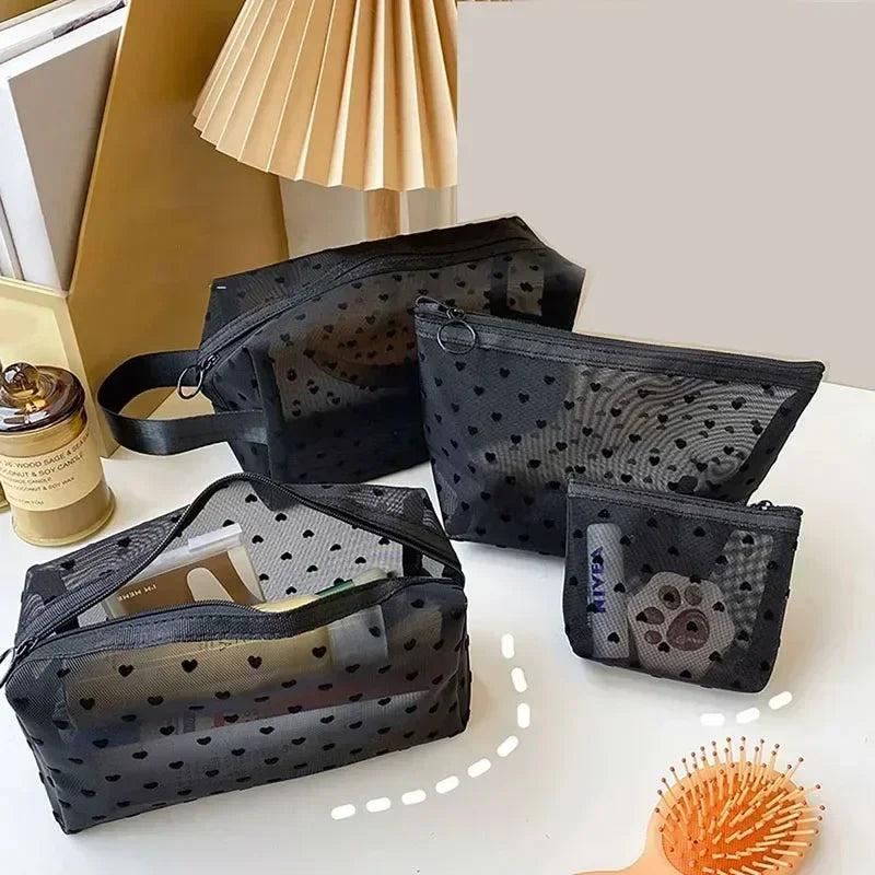 HeartMesh Cosmetic Bag