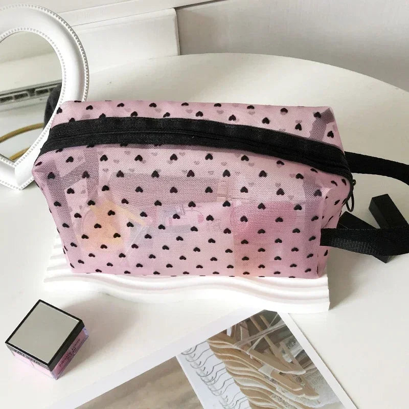 HeartMesh Cosmetic Bag