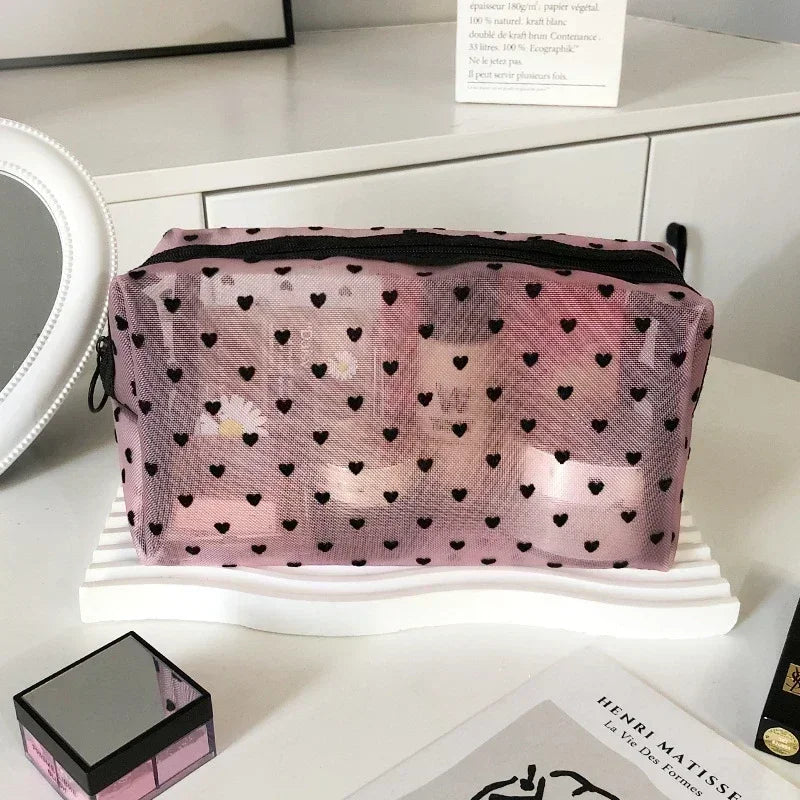 HeartMesh Cosmetic Bag