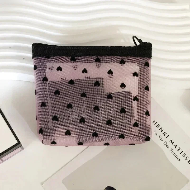 HeartMesh Cosmetic Bag